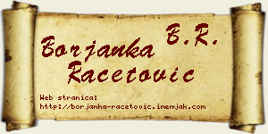 Borjanka Račetović vizit kartica